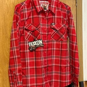 DIXXON Vibrant Red Checkered Flannel